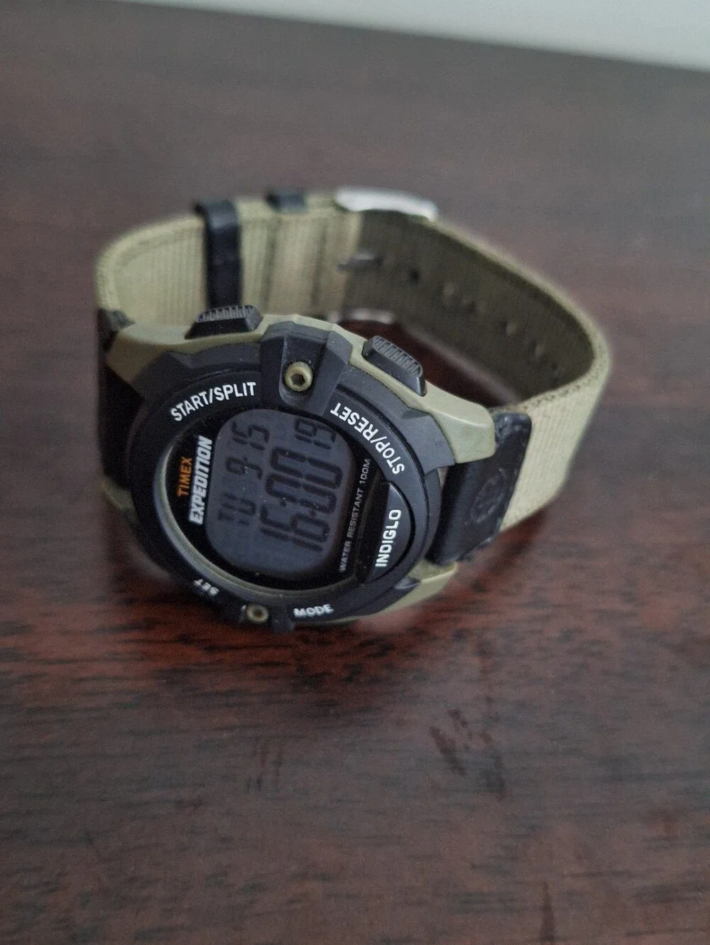 Timex Expedition Digital Watch - Black and Olive Green